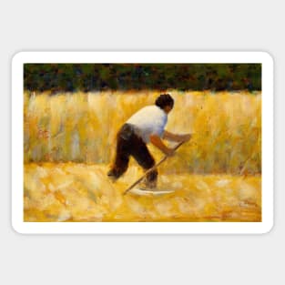 The Mower by Georges-Pierre Seurat Magnet